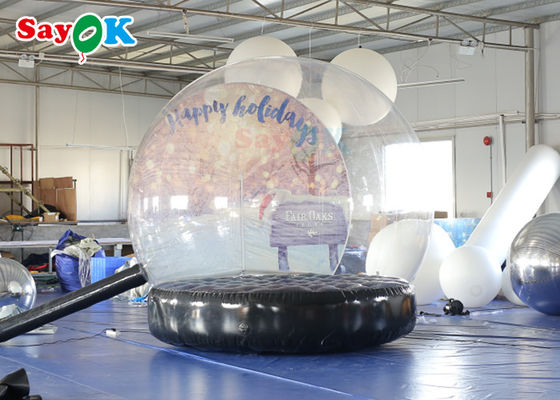 Transparent Inflatable Holiday Decorations Bounce House Snow Globe Christmas