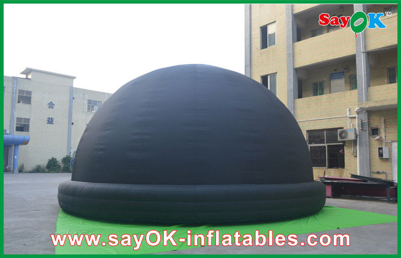 Black Capacity 60 Persons Inflatable Planetarium Dome Tent With Logo