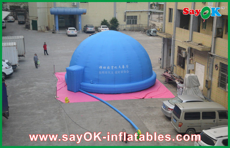 Digital Blue Inflatable Planetarium For Teaching / Watching Movie