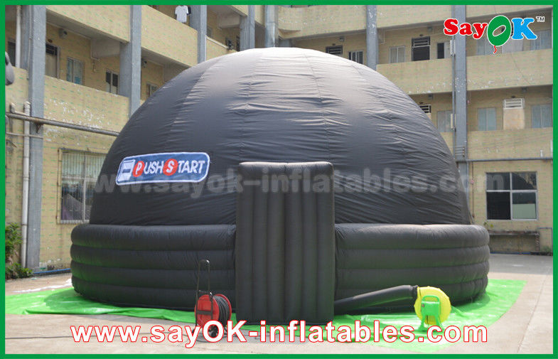 Black 7m DIA Inflatable Mobile Planetarium Projection Inflatable Dome Cinema Tent
