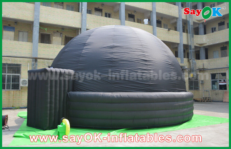 Black 7m DIA Inflatable Mobile Planetarium Projection Inflatable Dome Cinema Tent