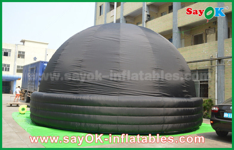 Black 7m DIA Inflatable Mobile Planetarium Projection Inflatable Dome Cinema Tent