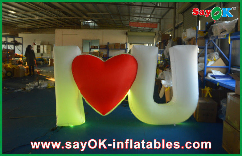 Wedding Decoration Giant Inflatable Letters White Led Waterproof