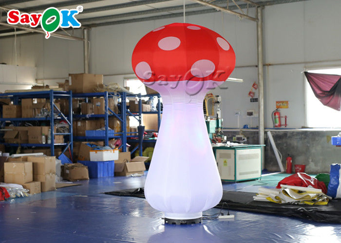 Custom LED Inflatable Mushroom Model For Event / Party Decoration