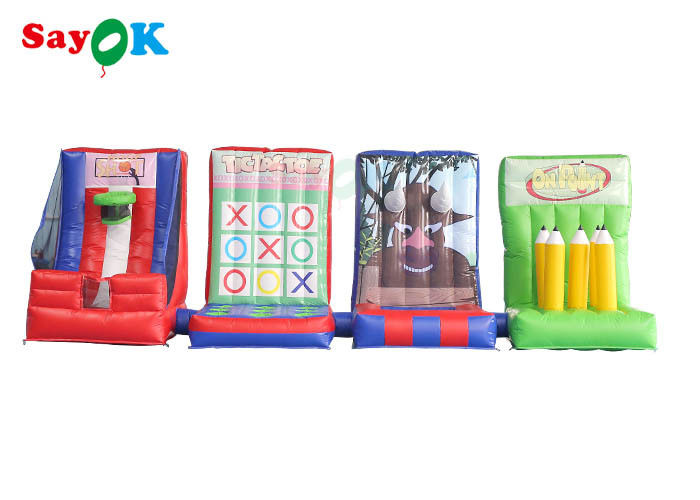 Interactive Tarpaulin Inflatable Sports Games For Team Building Screen Printing
