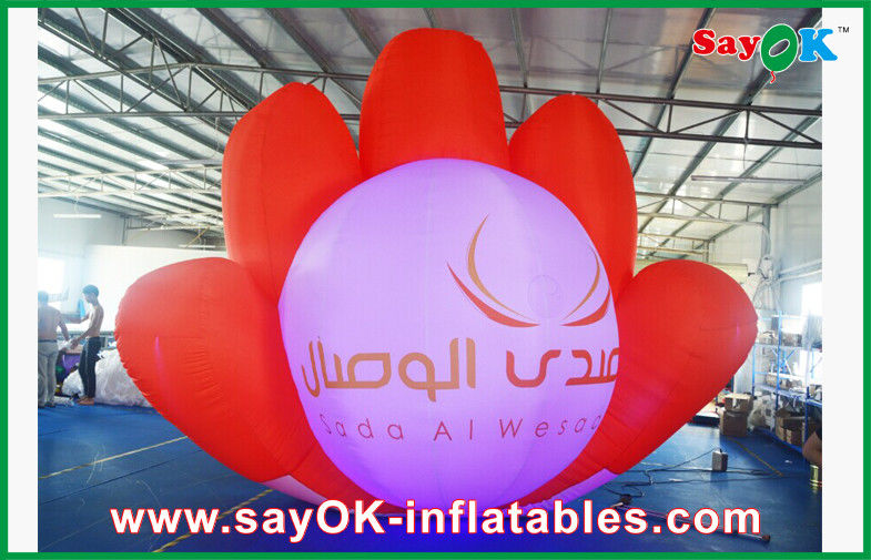 DIA 5 Meters Inflatable Palm Led Lights For Advertising Promotion