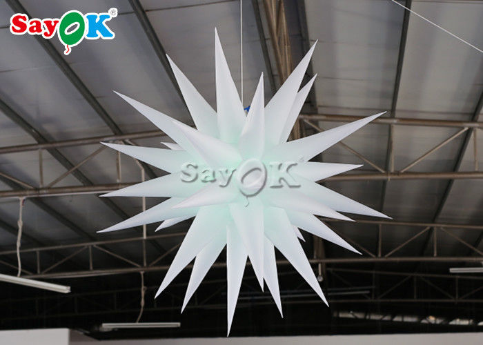 White Hanging Stars 1.5m Inflatable Lighting Decoration