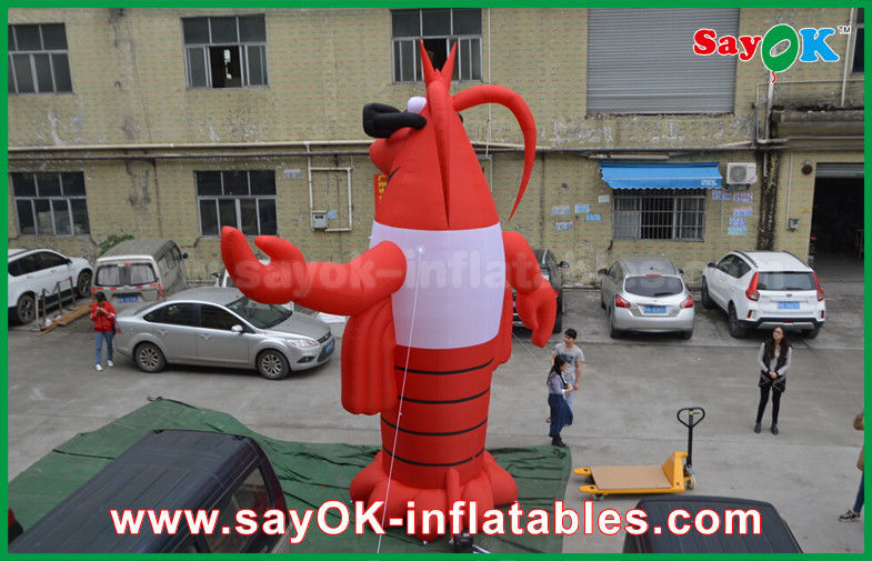 Blow Up Cartoon Characters Advertising Red Inflatable Animal Giant Lobster Inflatable Model 2 Years Warranty