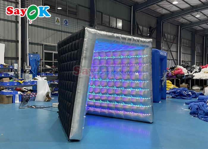 Black Oxford Cloth Inflatable Photo Booth Enclosure Loudspeaker Shape