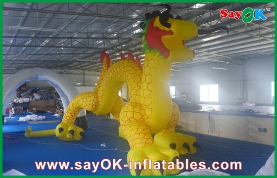 Publicidad Personajes inflables de dibujos animados, Arco del dragón amarillo chino