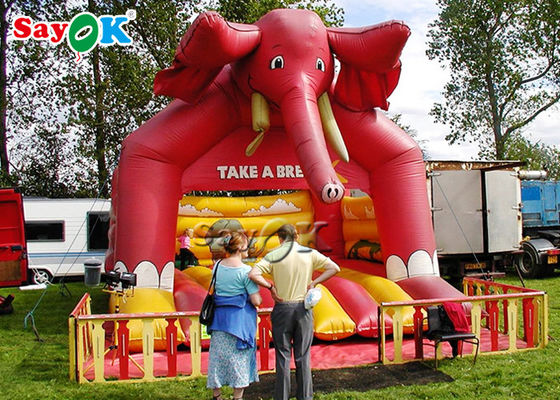 Rebote inflable de elefante para parque de diversiones / PVC para niños castillo de salto inflable