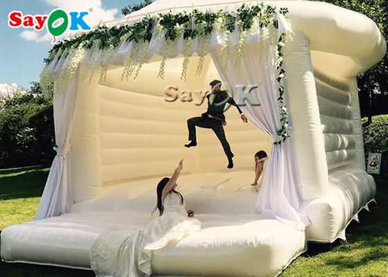 Rebote inflable comercial para la fiesta de bodas / Castillo Blanco