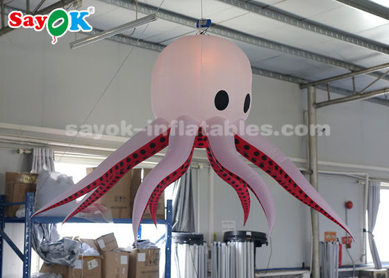 Pulpo inflable de tela de nylon de 2 m con mando a distancia para decoración de fiesta