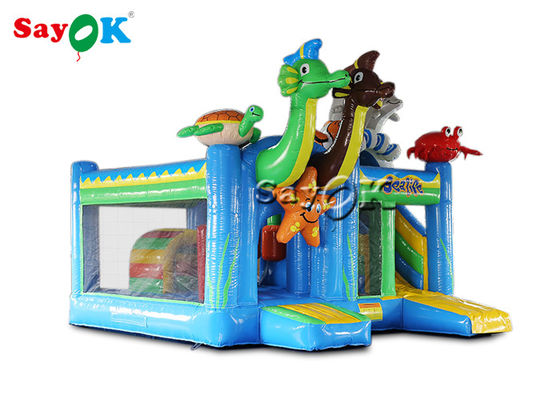 5.5x5x3.9mH Mundo del Mar Temática Niños Inflables Bounce Slide