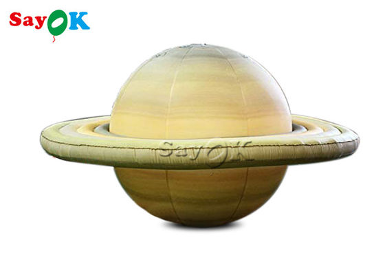 0.25mm PVC 60 pulgadas globos inflables del planeta Saturno para la institución educativa