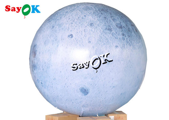 6.6ft LED globo lunar inflable para exhibición de patio al aire libre