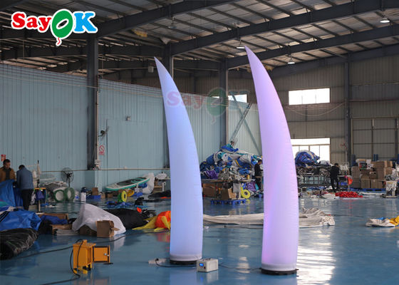 Decoración de iluminación inflable 3M Crescent Cone de ROHS