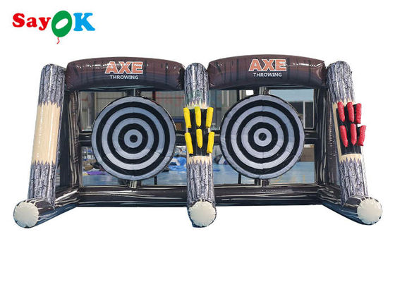 carril doble de los deportes del PVC de 0.55m m de los juegos del carnaval del hacha del dardo inflable inflable del tiro