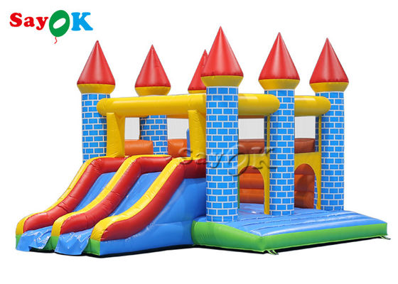 Patio de juegos para niños Casa de salto inflable colorida con tobogán 5m 16.40ft