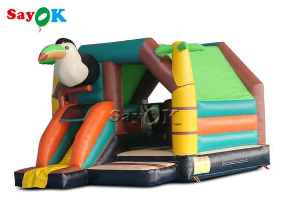 Colorido Salto Castillo Salto tema animal pájaro salto casa combo de diapositivas