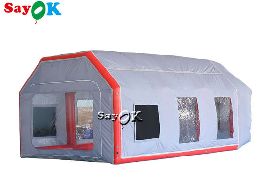 La cabina de espray inflable del coche de Gray Air Tight Inflatable Tent de la tienda del trabajo impermeabiliza ULTRAVIOLETA anti
