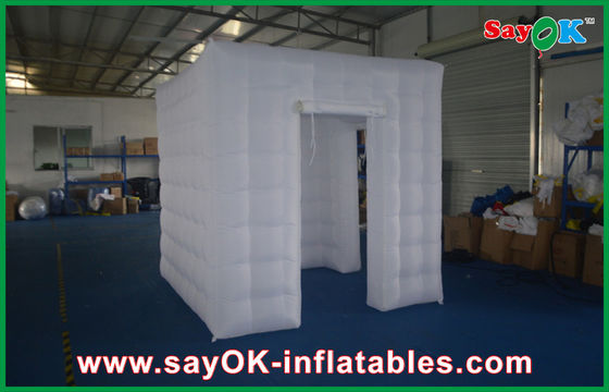 Versátil grande de la foto del estudio de la casilla blanca de la cabina inflable inflable de la foto con dos puertas