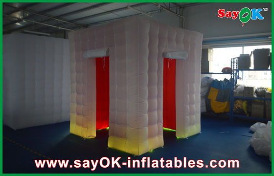 Cabina inflable de alquiler de la foto de la casilla blanca de la cabina inflable de la foto, quiosco de la cabina de la foto de la pared de dos puertas