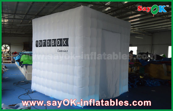 Estudio inflable de la foto que enciende la cabina inflable de la foto con la boda blanca Photobooth de dos puertas