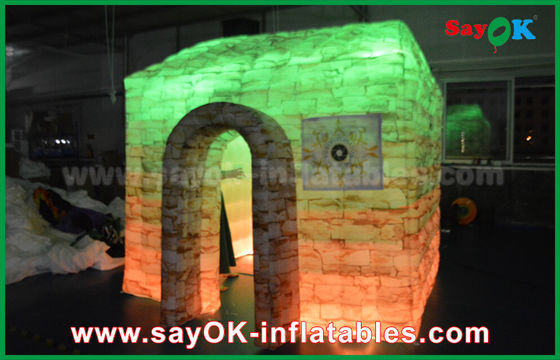 La tienda inflable modificó la cabina inflable de impresión llena de la foto para requisitos particulares, casa inflable portátil del cubo