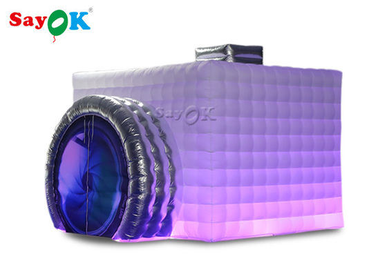 La cabina/la cámara inflables de la foto del partido de la tienda del paño inflable de Oxford formó la tienda inflable del cubo para la boda