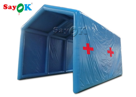 Paño azul de Oxford de la tienda inflable del marco fuera del canal inflable de la desinfección de la tienda de la descontaminación que esteriliza la estación