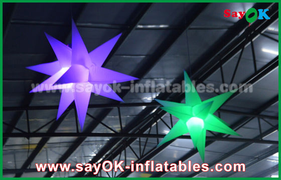 1.5m 190 D publicidad de nylon iluminación inflable decoración, estrella inflable con luz led