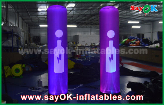Iluminación inflada rosa Decoración / columna inflada con impresión de logotipo