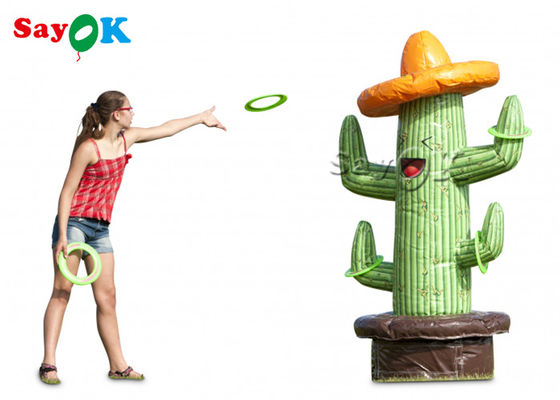 Cactus inflable Ring Toss Puncture Proof de los juegos al aire libre de la lona inflable del PVC