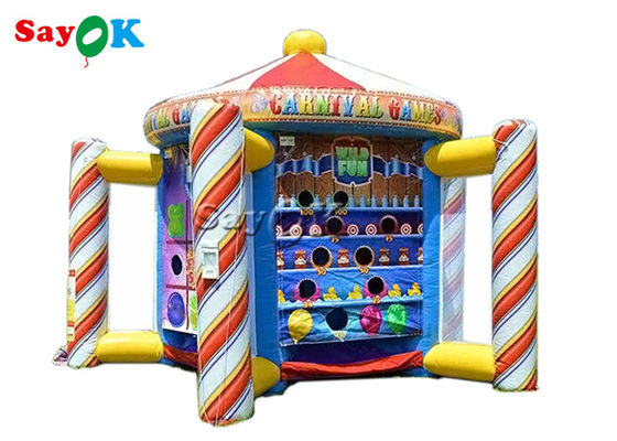Juego intermediario inflable del lanzamiento de la diana de la carrera de obstáculos del último carnaval inflable In1 del deporte 5