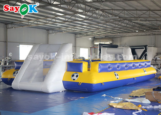 Campo de fútbol inflable del fútbol los 8*5m del PVC de la lona de los juegos inflables inflables gigantes de los deportes