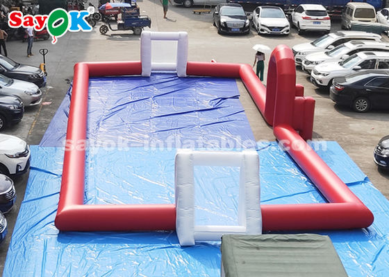 20*8m Tarpaulin rojo de PVC Juegos deportivos inflables Campo de fútbol al aire libre