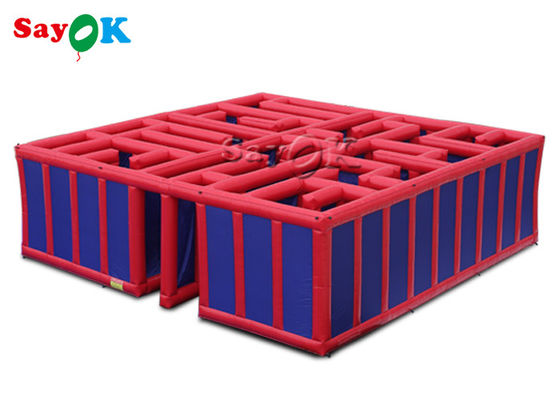 Laberinto inflable al aire libre comercial inflable del laberinto del carnaval el 10x10x3m de los juegos de sociedad