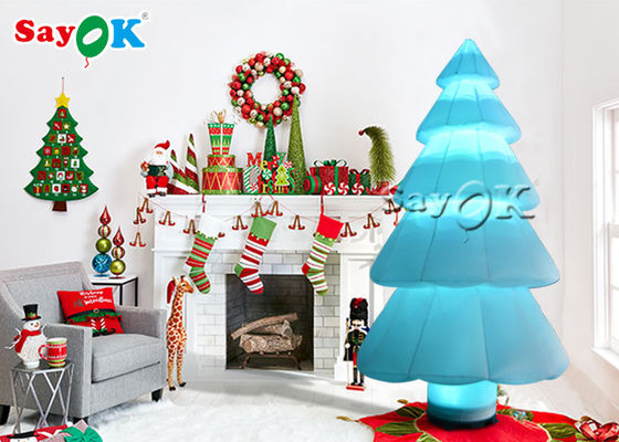 Ornamento de árbol de Navidad inflable de tela de nylon con luz LED