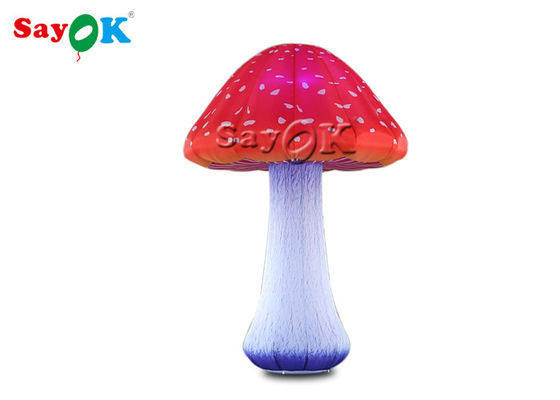 Decoración de escenario hongo inflable de 2,5 m con luz LED
