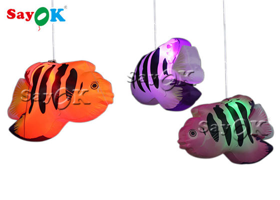 Centro comercial suspendido Peces tropicales 2m Iluminación inflable Decoración