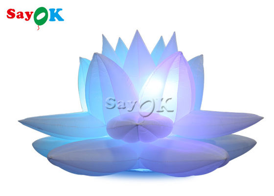 Decoración para fiestas 3m modelo de flor de loto inflable con led