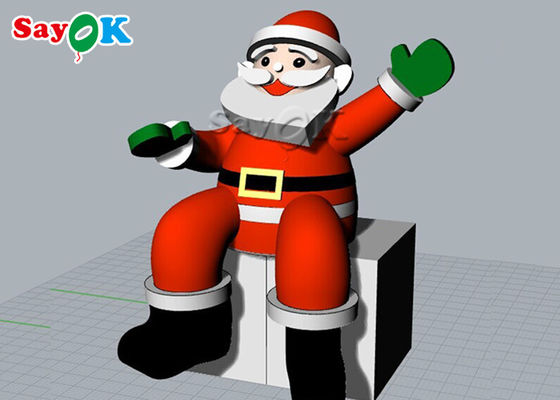 2m Decoraciones inflables de Navidad Santa sentada