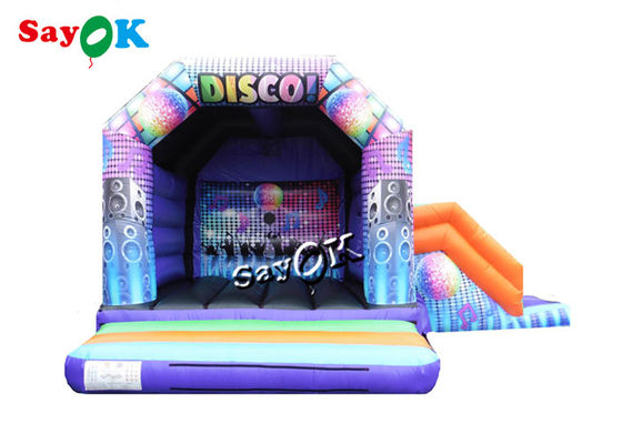 15x18 pies Inflable disco Dome Casa de rebote con diapositiva digital impresa