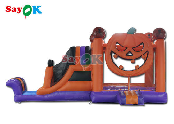 Castillo inflable de la despedida de Halloween de la calabaza con la diapositiva Combos inflable para el partido