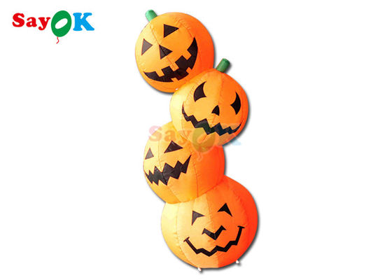 Decoración de Halloween inflada de PVC de 4,9 pies en forma de calabaza LED modelo hinchado