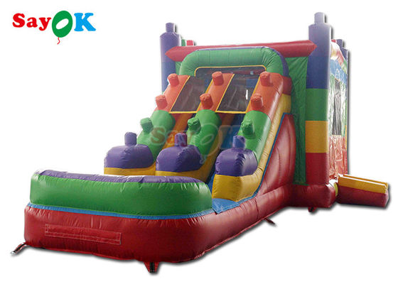 0.5mm PVC inflables Unicornio Casa de salto Niños Castillo de salto Slide Luna