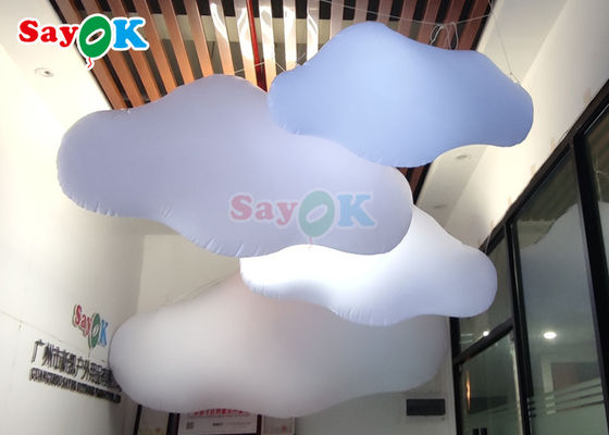 Iluminación LED de nube inflable personalizada para decoración de clubes Pabellón inflable en el festival de música