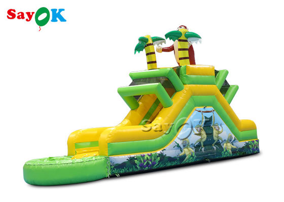 Deslizadores inflables Bouncy Bounce House Portable Deslizador inflables con tema gorila Deslizador de agua