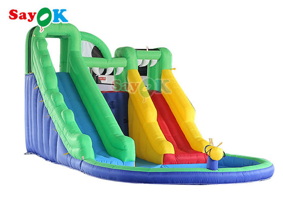 Deslizamientos inflables inflables para niños Deslizamiento de agua inflables Piscina patio trasero Deslizamiento doble saltador